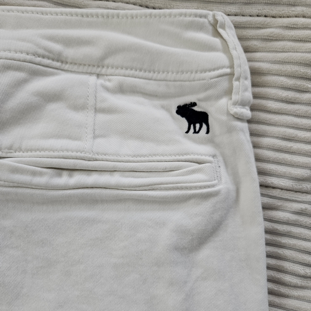 Abercrombie & Fitch Kids White Flat Front Shorts Size 13/14 - Picture 5 of 5